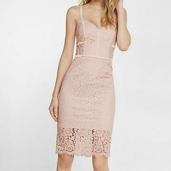 express lace sheath dress